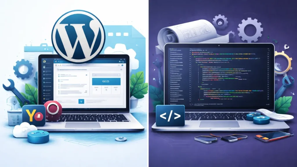 WordPress vs Custom Website Key Differences