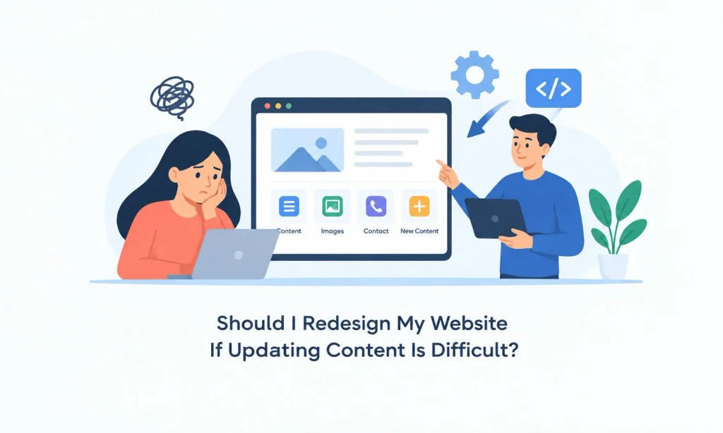 Should I redesign my website if updating content is difficult