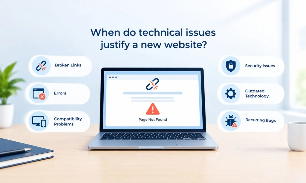 When do technical issues justify a new website